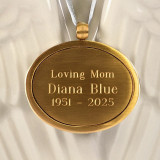Angel Wings Ceramic Urn Ivory - Close Up of Optional Urn Pendant