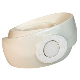 Inner Light Ceramic Extra Small Urn  Ivory-  Bottom