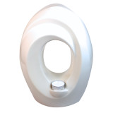 Inner Light Ceramic Urn in Ivory - Back