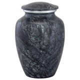 Dark Blue Harbor Aluminum Urn - Medium