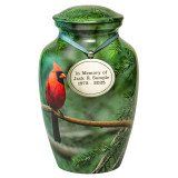Cardinal Aluminum Urn Medium with Optional Urn Pendant