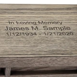 Mission Photo Urn with Sample Engraving