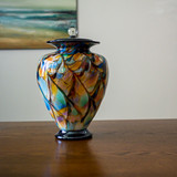 Interlude Hand Blown Glass Urn