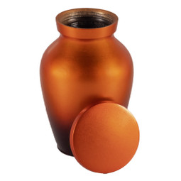 Sunset Brass Keepsake Urn - Shown with Lid Off