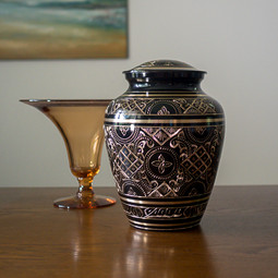 Black Elegance Brass Urn