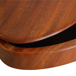 Devoted Heart Keepsake Urn Box - Mahogany - Close Up