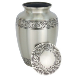 Classic Laurel Pewter Urn - Extra Large - Shown with Lid Off