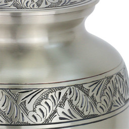 Classic Laurel Pewter Urn - Extra Large - Close Up Detail Shown