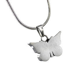 Back View - Embossed Butterfly Cremation Jewelry
