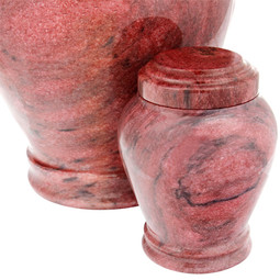 Red Marble Urn - Extra Small
