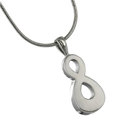 Back View - Infinity Cremation Jewelry Stainless Steel