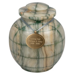 Mosaic Green Onyx Urn