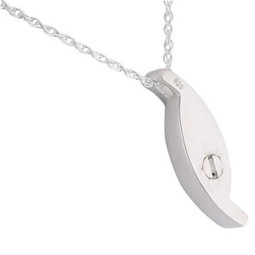 Two-Sided Leaf Cremation Jewelry Back