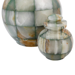 Mosaic Green Onyx Extra Small Urn