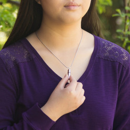 Silver Cylinder Cremation Jewelry