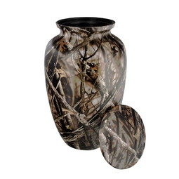 Lost Camo Cremation Urn - Shown with Lid Off