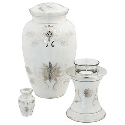 Grace Pearl White Urn Collection - Items Sold Separately