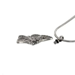 Shown Open - Lace Butterfly Cremation Jewelry
