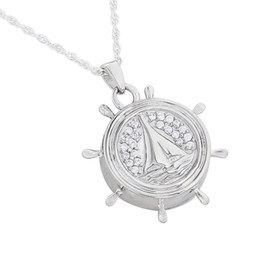 At the Helm Cremation Jewelry Pendant - 1280px