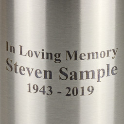 Stainless Steel Silver Cylinder Urn