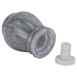 Wave Gray Marble Keepsake Urn - Bottom Opening