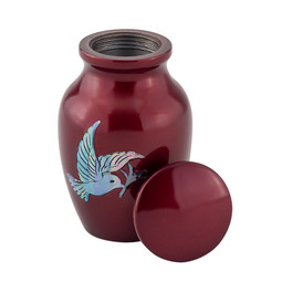 Dove Keepsake Urn with Lid Off