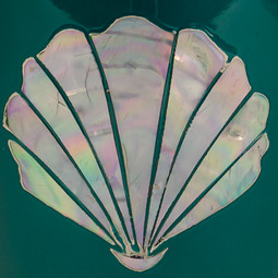 Seashell Aluminum Urn - Close Up Detail Shown