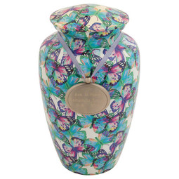 Butterfly Kaleidoscope Urn - Shown with Pendant Option
