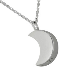 Moon Mother of Pearl Cremation Jewelry - Back View