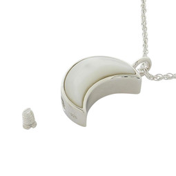 Moon Mother of Pearl Cremation Jewelry - Opening