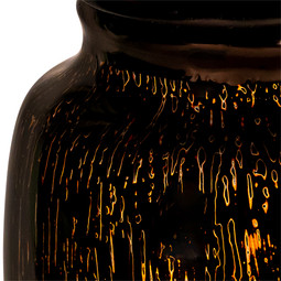 Starfall Black Fiberglass Urn - Close Up