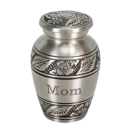 Coronet Pewter Keepsake Urn - Sample Engraving Shown