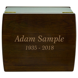 Courage Memorial Chest Urn - Shown with Optional Direct Engraving