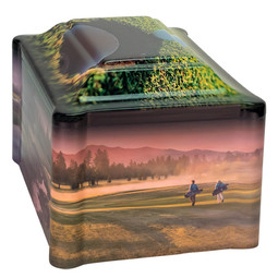 Golf Panoramic Cremation Urn - Another Side View