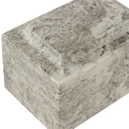 Cashmere Gray Classic Cultured Marble Urn Top View