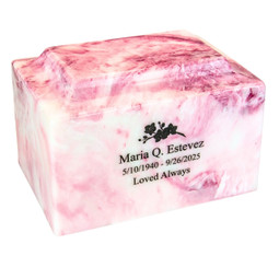 Ruby Classic Cultured Onyx Urn - Engraved Option Shown