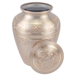 Platinum Elite Brass Urn - Shown with Lid Off