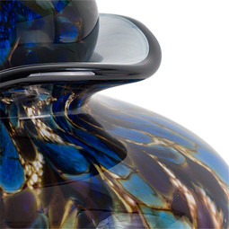 Sera Hand Blown Glass Urn - Close Up Detail Shown