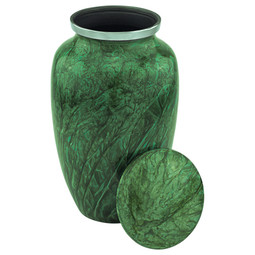 Green Harbor Aluminum Urn - Shown with Lid Off
