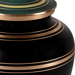 Elite Onyx II Brass Cremation Urn - Close Up Detail Shown