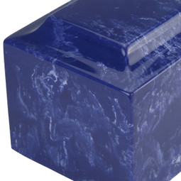 Cobalt Classic Cultured Marble Urn Side View