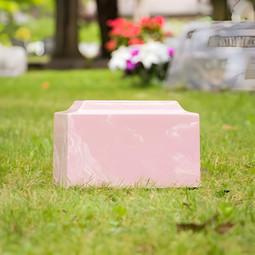 Pink Classic Cultured Marble Urn