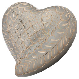 Platinum Elegance Heart Keepsake Urn