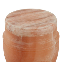 Himalayan Salt Biodegradable Urn - Close Up of Lid