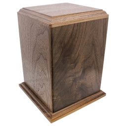 Soaring Eagle Inlay Wood Cremation Urn view from back