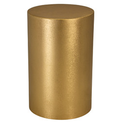 Gold Cylinder Sheet Bronze Urn