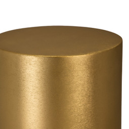 Gold Cylinder Sheet Bronze Urn - Close Up