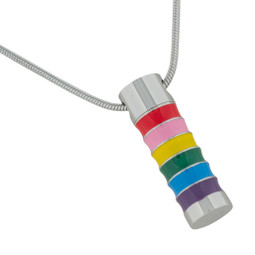 Rainbow Cylinder Cremation Jewelry