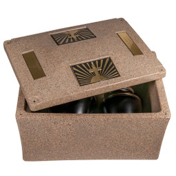 Champion XL Sandstone Urn Vault - Cross & Ray