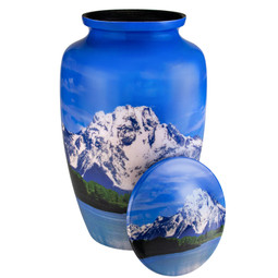 Mountain View Aluminum Urn - Lid Off